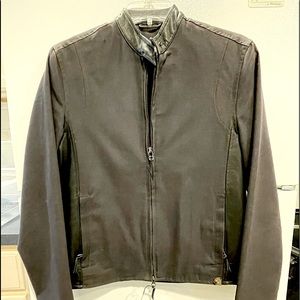 BMW Lifestyle Women’s Medium Navy Jacket with Leather Accents